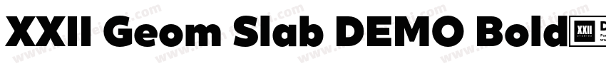 XXII Geom Slab DEMO Bold字体转换